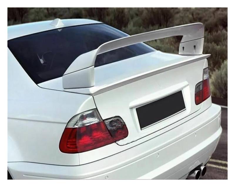 Heckspoiler Nur Für E46 Für Coupe Limousine M3 1998–2006, 2-türiger Kohlefaser-Glanzschwarz-Heckspoiler, Kofferraum-Lippenflügel-Spoiler Spoiler Wing(Glossy Black) von LONPEXDT