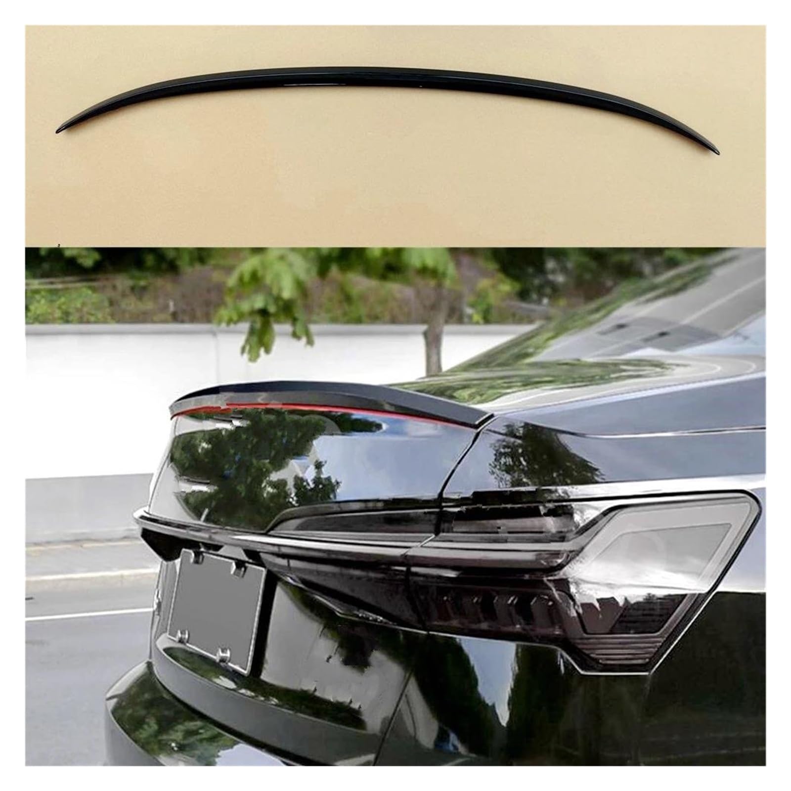 Heckspoiler Spoiler Für A6 C8 2019 2020 2021 2022 Bis 2022 ABS-Kofferraumlippenflügel Heckspoiler Aus Glänzend Schwarzer Kohlefaser Spoiler Wing(Carbon Fiber Patter) von LONPEXDT