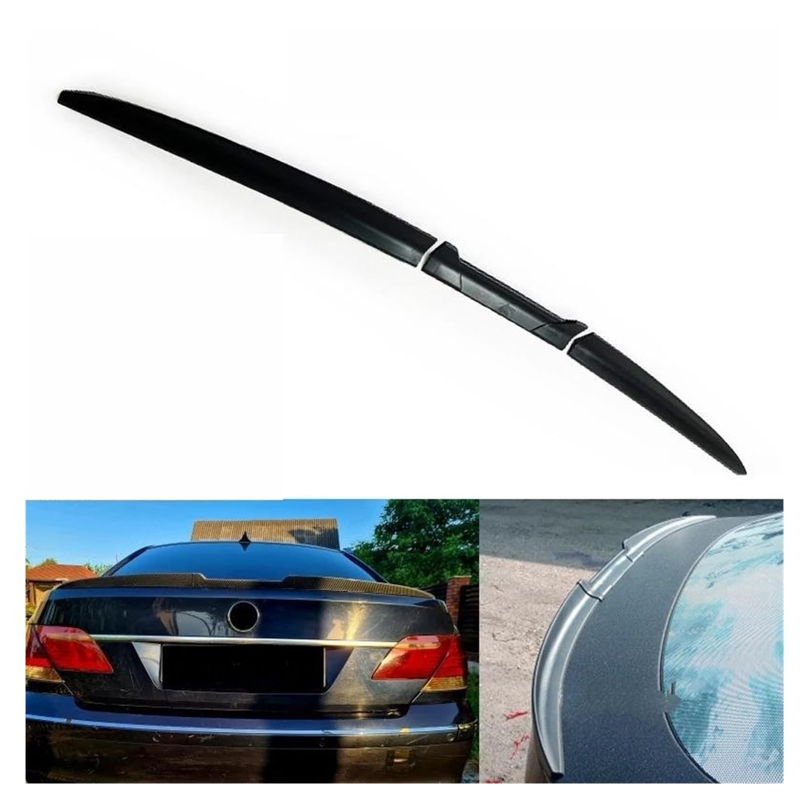 Heckspoiler Universal Auto Top Flügel Stamm Dekoration Feste Wind Flügel Tuning Spoiler Auto Perforierte Top Center Flügel Stamm Spoiler Spoiler Wing(138CM-black) von LONPEXDT