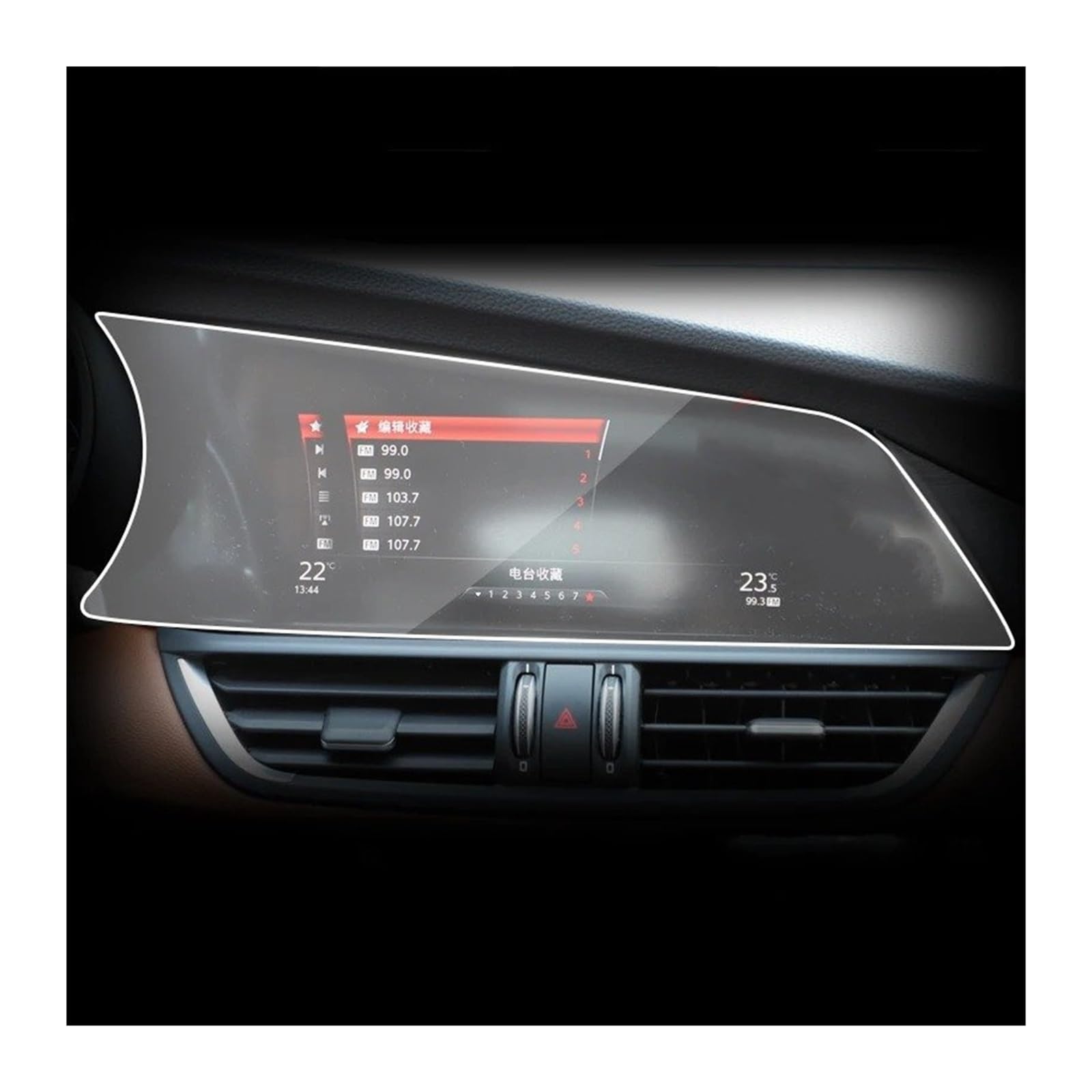 Navigation Schutzfolie 8,8 Zoll Für Alfa Für Romeo Für Giulia 2015–2023 Auto-GPS-Navigation, Schutzfolie, LCD-Bildschirm TPU-Abdeckung Kratzfeste Schutzmembran Instrumententafel Schutzfolie(2St) von LONPEXDT