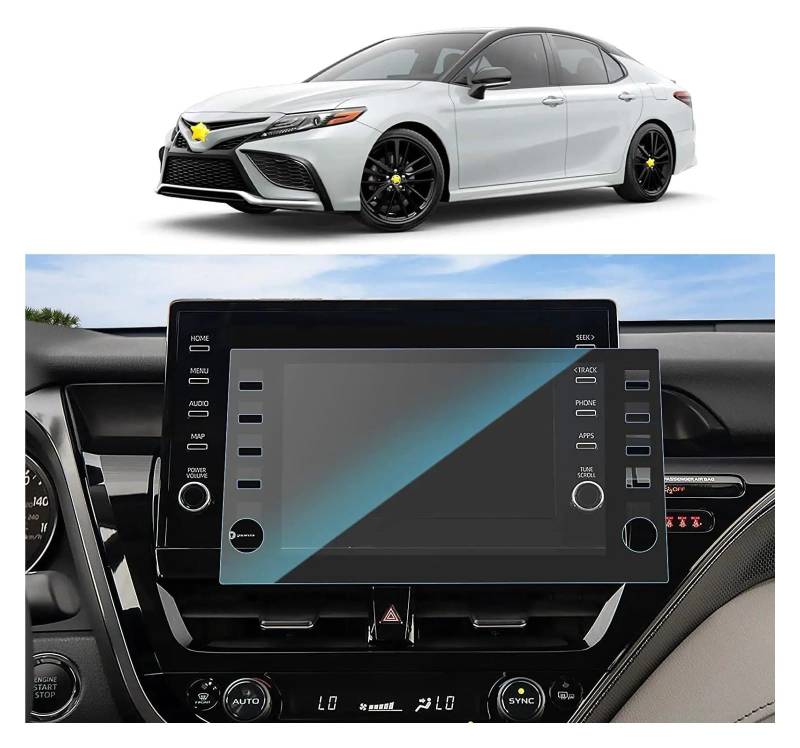 Navigation Schutzfolie 9 Zoll Bildschirm Gehärtetes Glas Film Screen Protector Auto GPS Navigation Schutz Film Für Toyota Für Camry 2021 2022 2023 Instrumententafel Schutzfolie von LONPEXDT