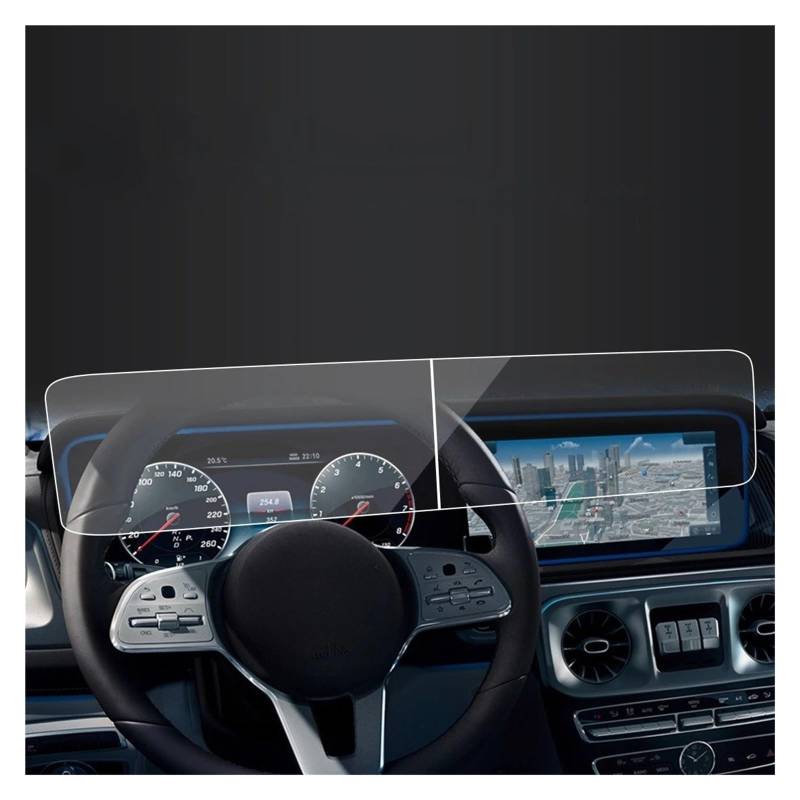 Navigation Schutzfolie Auto Aufkleber Screen Protector Navigator Display Gehärtetem Glas Schutz Film Für Benz Für G-Klasse 2023 Auto Zubehör Instrumententafel Schutzfolie(HD for 23 G-Class L) von LONPEXDT