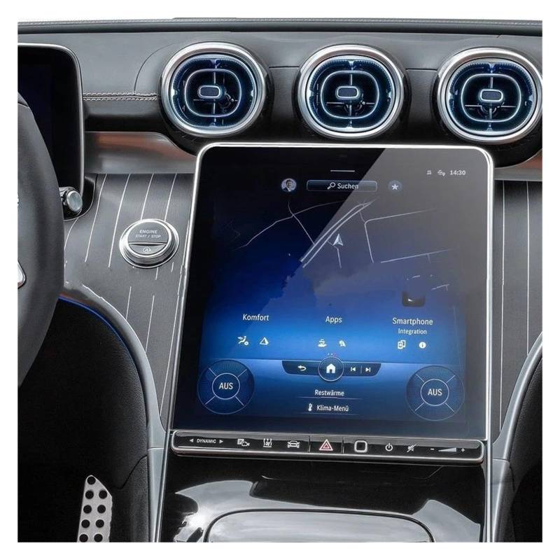 Navigation Schutzfolie Für Benz Für C-Klasse Für Immobilien C220d C200 2022 Auto Radio GPS Gehärtetem Glas Film Schutz Auto Bildschirm Aufkleber Auto Zubehör Instrumententafel Schutzfolie von LONPEXDT