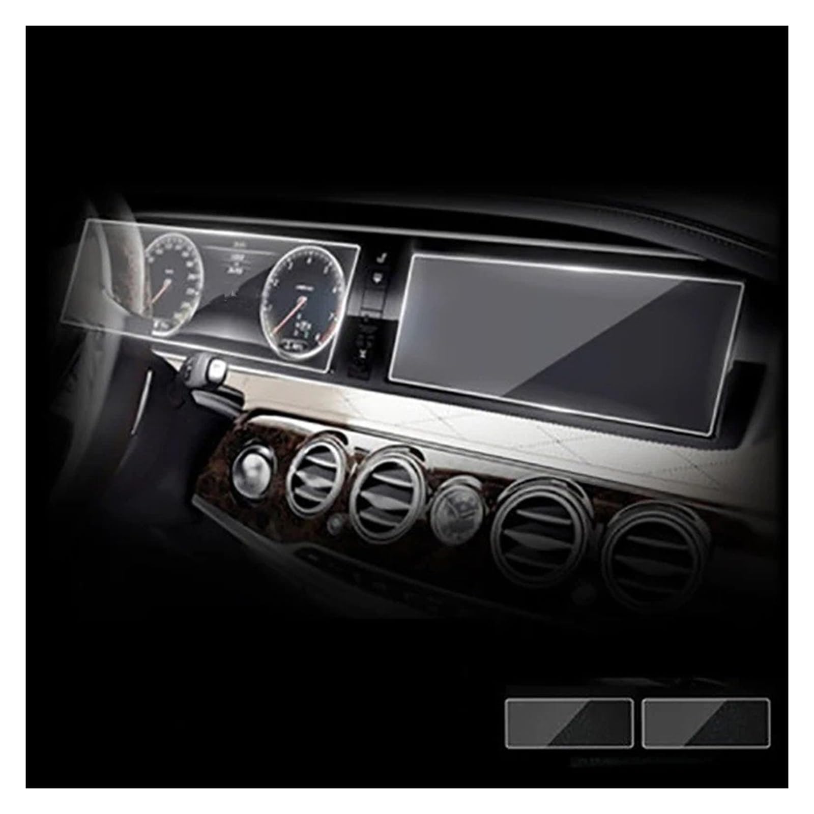 Navigation Schutzfolie Für Benz Für S-Klasse W221 W222 S350L-S500 2014-2017 Auto GPS Navigation Film LCD Bildschirm Gehärtetes Glas Schutz Film Instrumententafel Schutzfolie(GPS and Instrument) von LONPEXDT