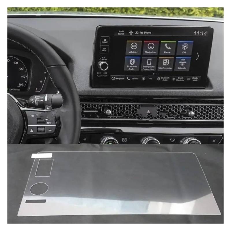 Navigation Schutzfolie Für Civic Für Sport Für Limousine 2022 Auto Radio GPS Navigation Screen Protector Innen Zubehör Gehärtetem Glas Film Instrumententafel Schutzfolie von LONPEXDT