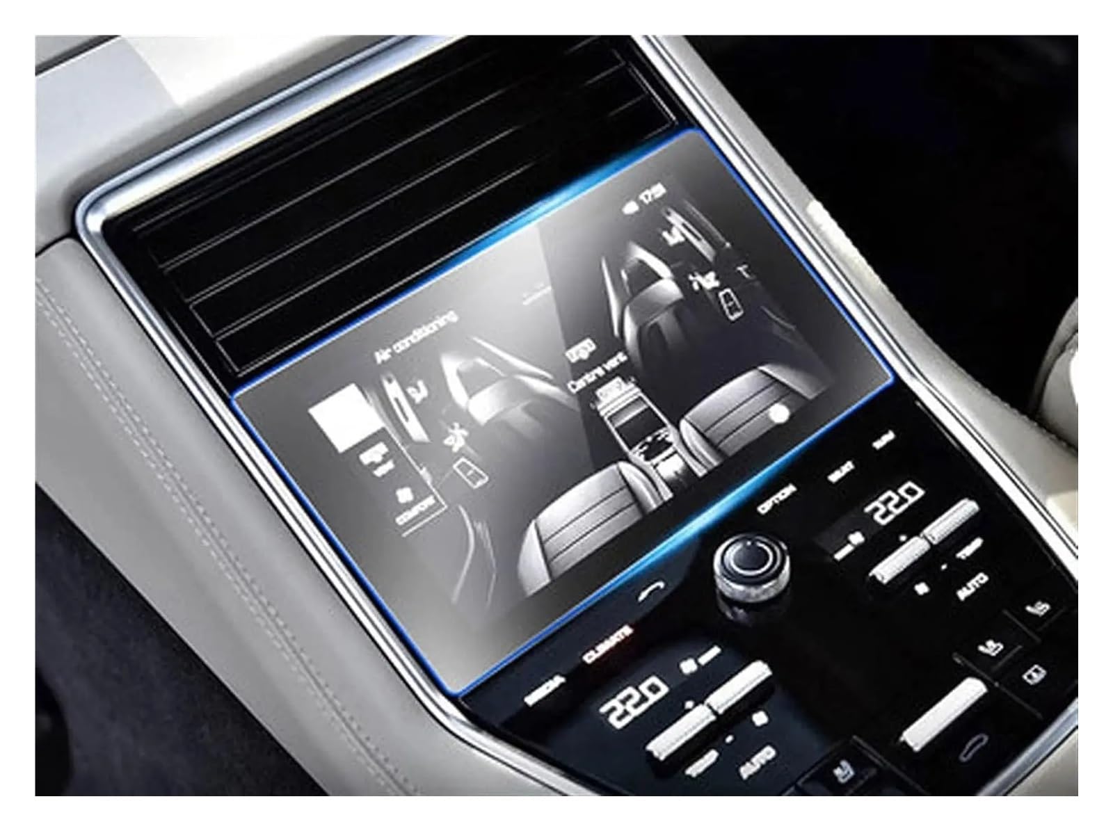 Navigation Schutzfolie Für Für Panamera 2017 2018 2019 2020 2021 Auto LCD GPS Navigation Gehärtetem Glas Bildschirm Film Schutz Instrumententafel Schutzfolie(AIR Conditioning) von LONPEXDT