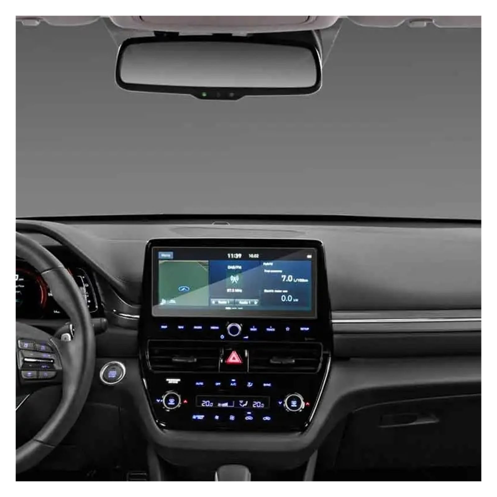 Navigation Schutzfolie Für Hyundai Für Ioniq 2020 10,25 Zoll Radio GPS Navigation Gehärtetem Glas Screen Protector Film Scratch Proof Instrumententafel Schutzfolie von LONPEXDT