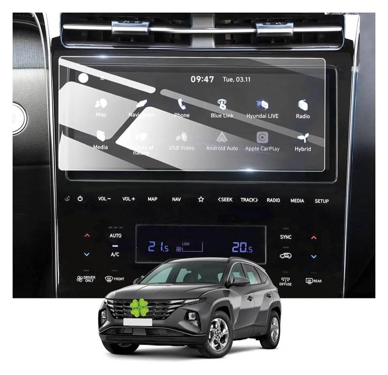 Navigation Schutzfolie Für Hyundai Für Tucson NX4 2021-2023 2024 10,25 Zoll LCD Auto Radio GPS Navigation Gehärtetem Glas Bildschirm Film Schutz Instrumententafel Schutzfolie von LONPEXDT