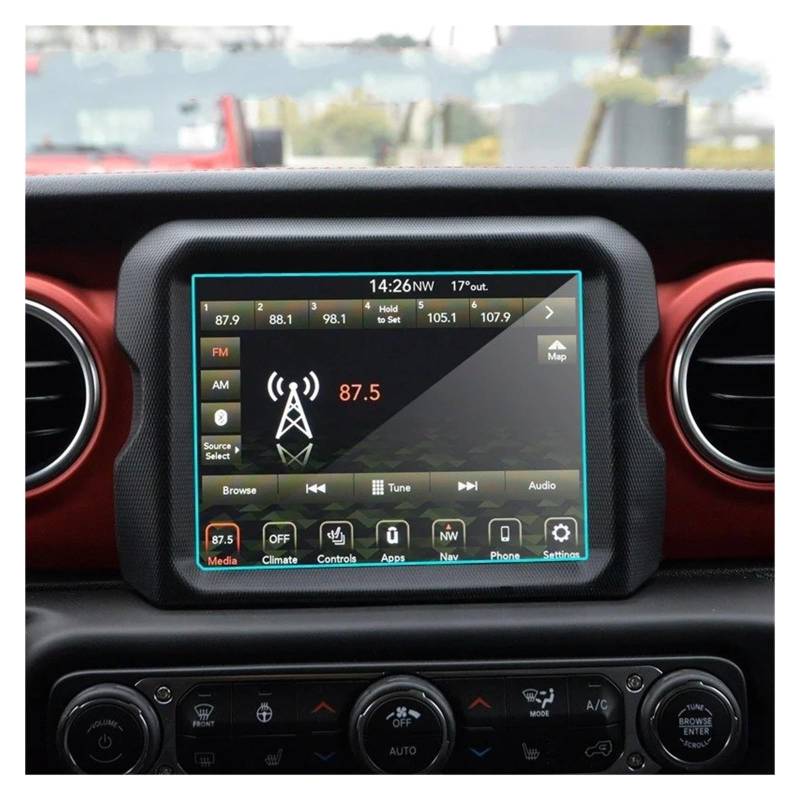 Navigation Schutzfolie Für Jeep Für Wrangler JL 2018 Jahr Auto GPS Navigation Auto In-Dash Screen Schutz 8,4 "Gehärtetem HD Klar Glas Displayschutzfolie Instrumententafel Schutzfolie von LONPEXDT