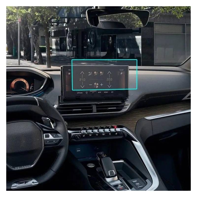 Navigation Schutzfolie Für Peugeot 5008 2021 Auto Navigation Gehärtetes Glas LCD Screen Schutz Film Aufkleber Dashboard Schutz Instrumententafel Schutzfolie(for GPS) von LONPEXDT