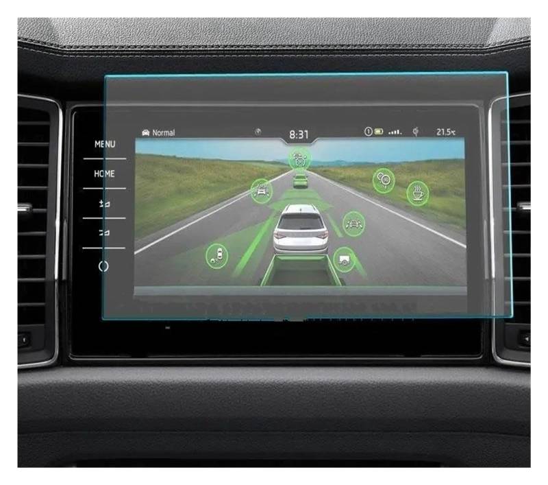 Navigation Schutzfolie Für Skoda Für Kodiaq 2021 Car Navigtion Gehärtetem Glas LCD Screen Schutz Film Aufkleber Dashboard Schutz Zubehör Instrumententafel Schutzfolie(for GPS) von LONPEXDT