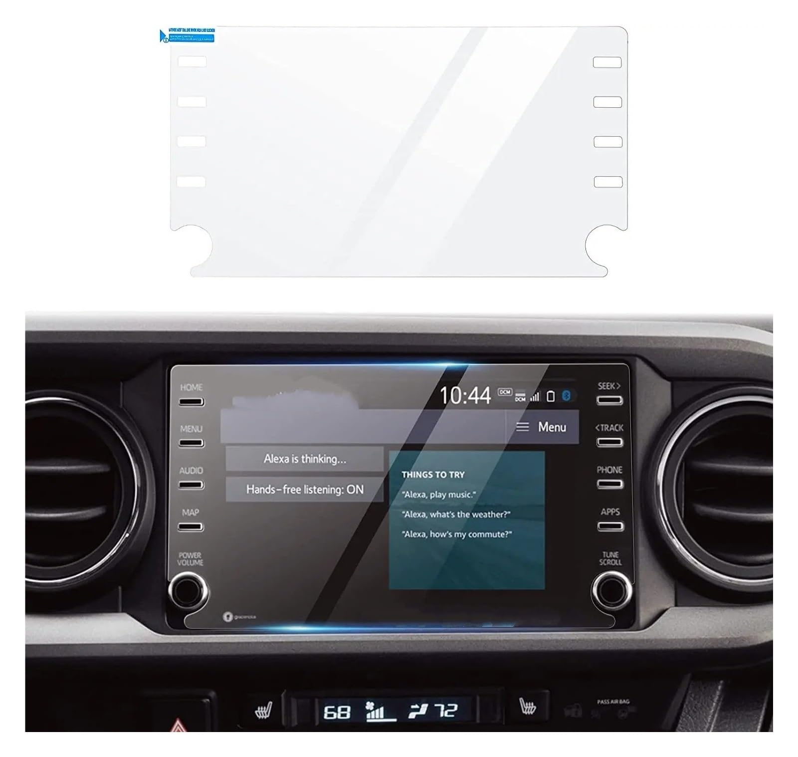 Navigation Schutzfolie Für Toyota Für Tacoma 2020 2021 2022 Gehärtetes Glas Navigation Screen Protector Center Konsole Touchscreen Schutz Film (8-Zoll) Instrumententafel Schutzfolie von LONPEXDT