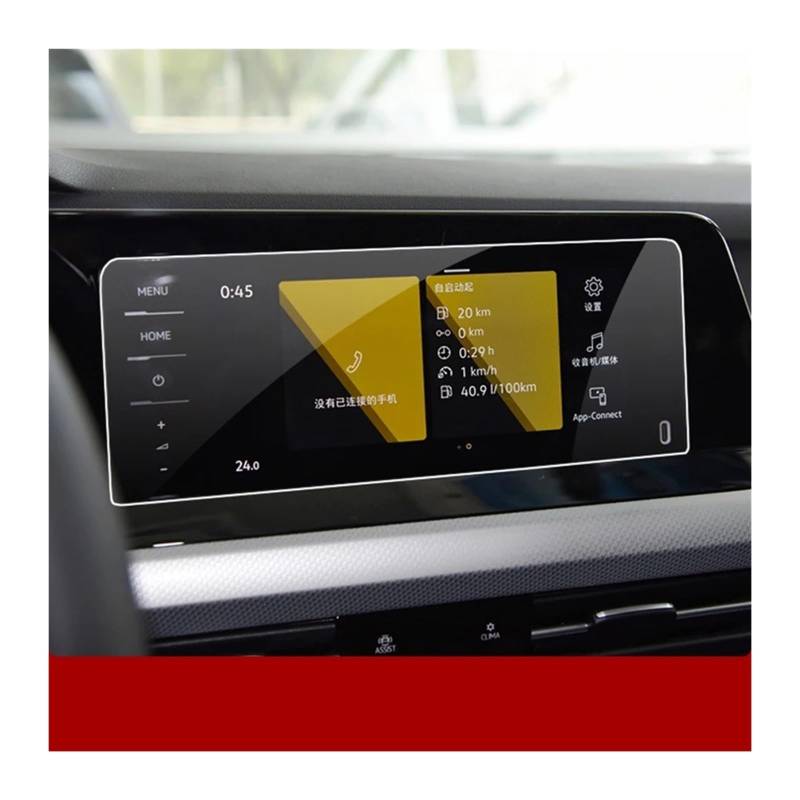 Navigation Schutzfolie Für VW Für Golf 8 MK8 R Für GTI 2020 2021 2022 2023 Gehärtetes Glas Auto Navigation Bildschirm Film Dashboard Schutz Aufkleber Instrumententafel Schutzfolie(Navigation 8.25 inch von LONPEXDT