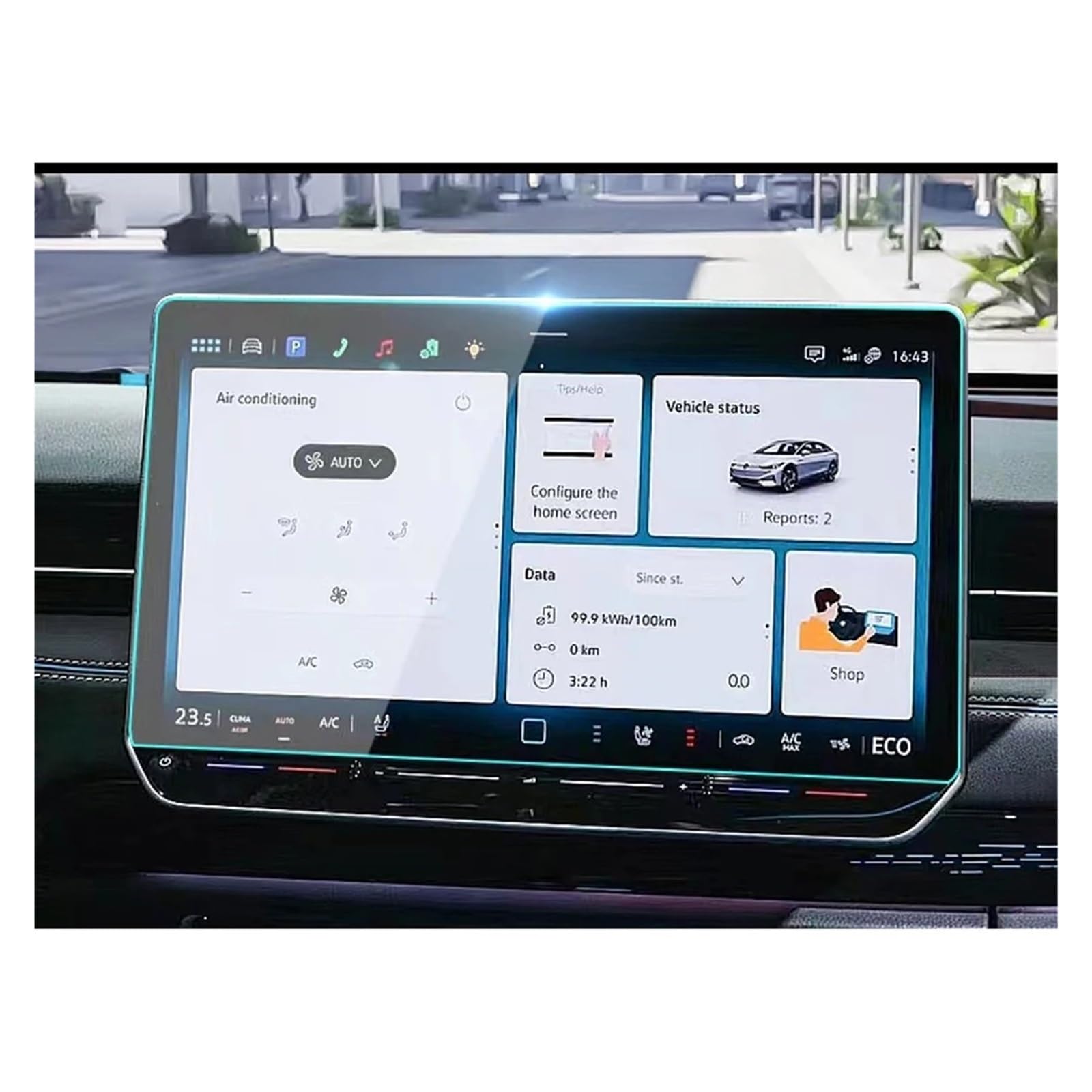 Navigation Schutzfolie Für VW Für ID.7 2024 15 Zoll LCD Auto Radio GPS Navigation Gehärtetes Glas Und Dashboard Screen Film Schutz Instrumententafel Schutzfolie(GPS) von LONPEXDT