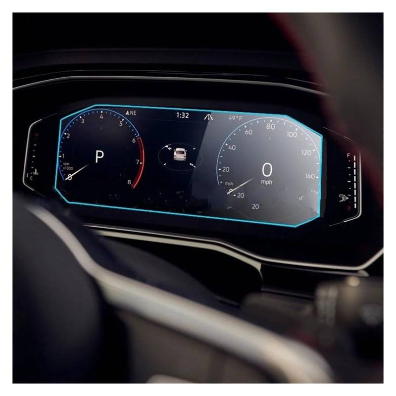 Navigation Schutzfolie Für VW Für Jetta Für SEL 2019-2023 Instrument Panel Gehärtetem Glas Screen Protector Dashboard Bildschirm Anti Scratch Film Instrumententafel Schutzfolie von LONPEXDT