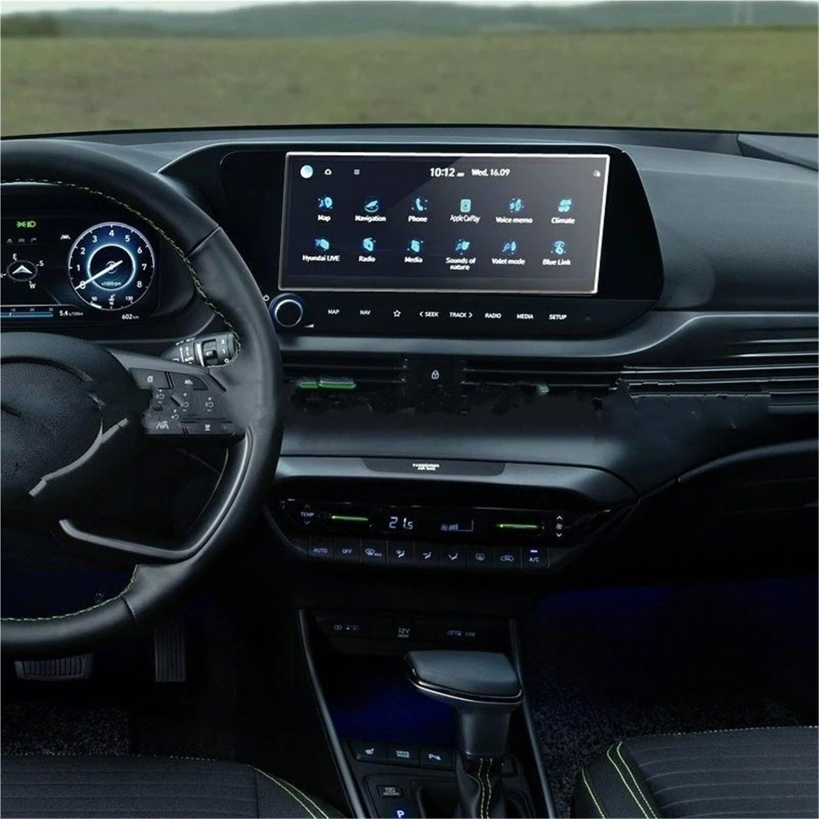 Navigation Schutzfolie Gehärtetem Glas Schutz Film Für Hyundai Für I20 2020 2021 10,25 Zoll Auto Navigation Screen Protector Display Film Auto Innen Instrumententafel Schutzfolie von LONPEXDT