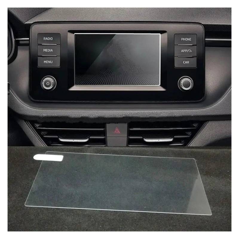 Navigation Schutzfolie Gehärtetem Glas Screen Protector Für Skoda Für Swing 3 Für Schnelle 2021 6,5 Zoll Auto Navigation Display Auto Schützen Aufkleber Instrumententafel Schutzfolie von LONPEXDT