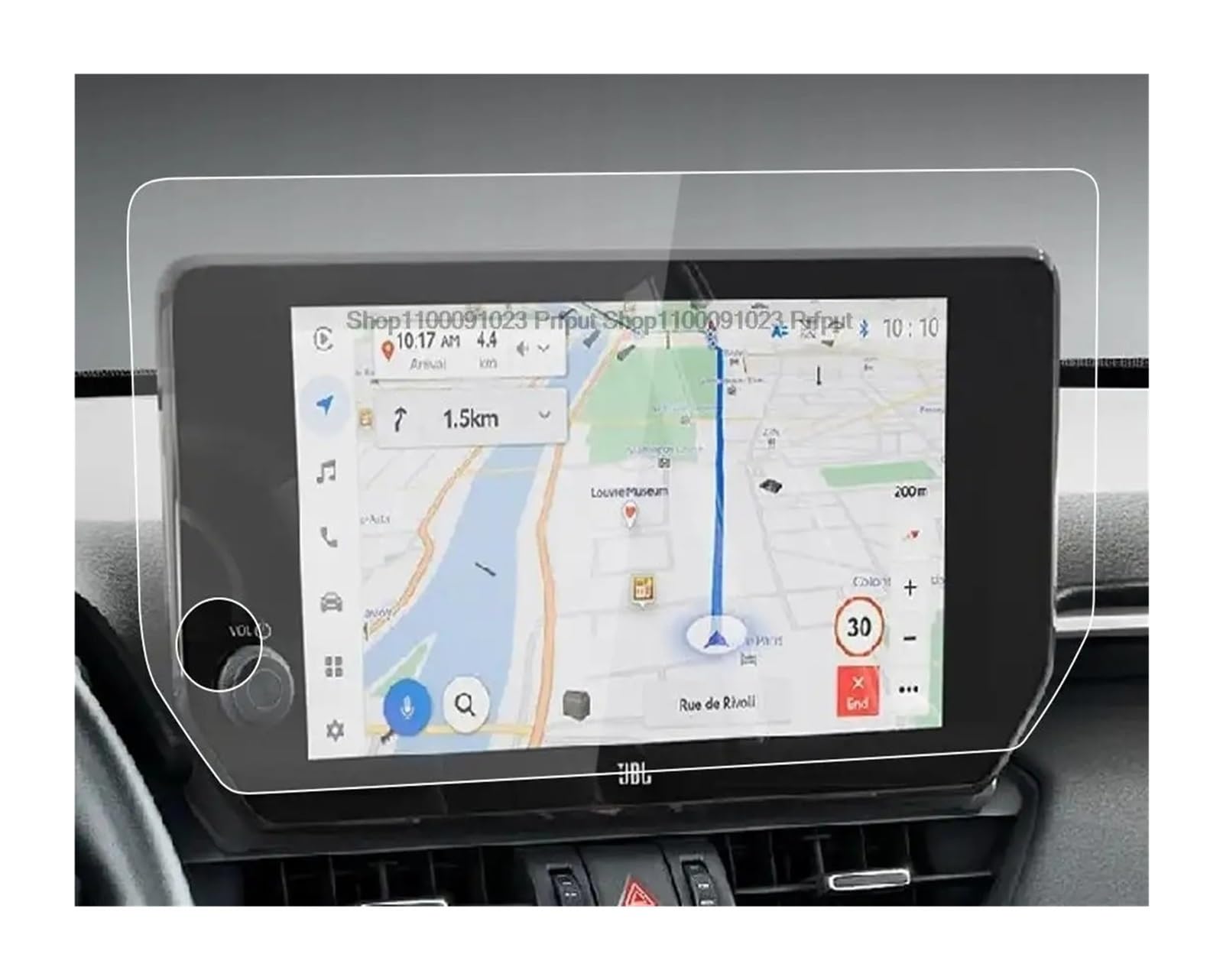 Navigation Schutzfolie Gehärtetem Glas Screen Protector Für Toyota Für RAV4 50 Serie 2023 10,5 Zoll Auto Infotainment GPS Navigation Display Schützen Instrumententafel Schutzfolie von LONPEXDT