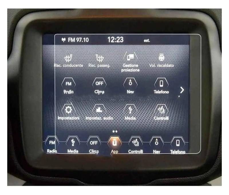 Navigation Schutzfolie Navigations-Displayschutzfolie Aus Gehärtetem Glas Für Jeep Für Renegade Für Uconnect 8,4 Zoll 2018 2019 Instrumententafel Schutzfolie von LONPEXDT