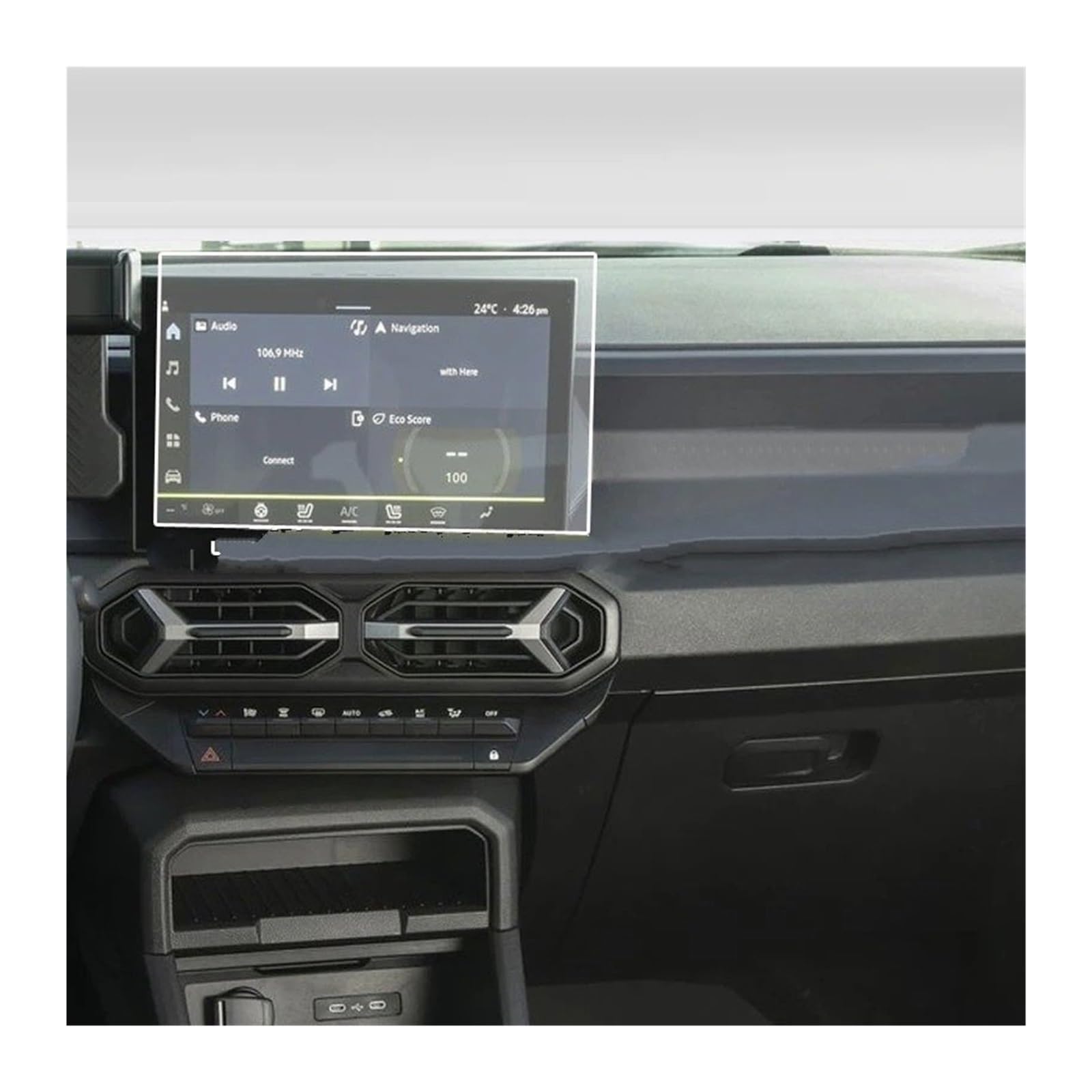 Navigation Schutzfolie TPU Screen Protector Film Für Dacia Für Duster/Für Frühling 2024 10,1 Zoll Auto Radio GPS Navigation Anti-scratchh Innen Film Instrumententafel Schutzfolie(1 Stück) von LONPEXDT