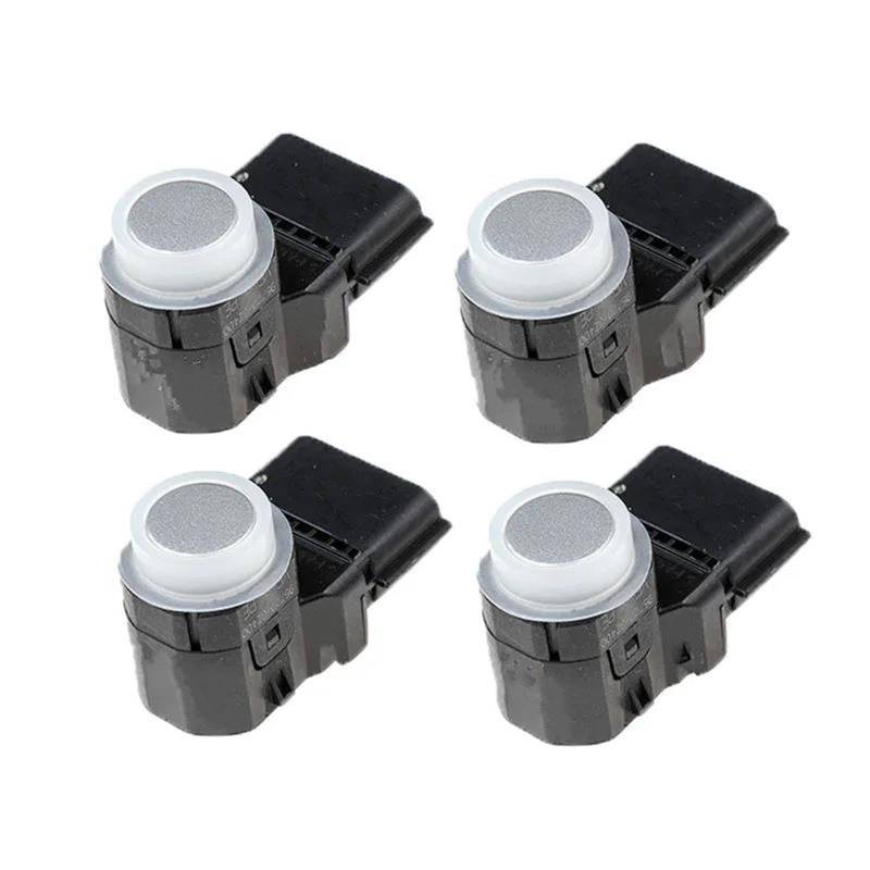 Parksensor Hinten Vorne 96890-C1200 96890C1200 Auto Splitter Weiß Farbe PDC Parkplatz Sensor Parktronic Ultraschall Sensor Für Kia 96890C1200Y7S Parkplatz Sensoren(Silber,4 Pieces) von LONPEXDT