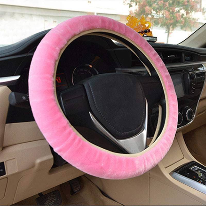 Lenkradhülle Auto dick Plüsch kurz warme Lenkradabdeckung Winter Universal Lenkradbezug rutschfest atmungsaktiv Lenkrad Abdeckung anti-Rutsch Lenkradschutz weich bequem steering wheel cover von LONTG