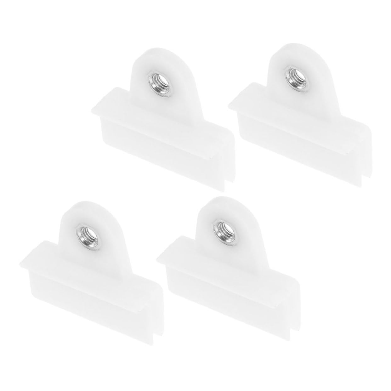 LOORGVEL 4 Stück Glasfeste Schnalle Glashalteclips-kit Halteklammern Für Schrankglas Autoglas-Clip Fensterschließschnalle Spiegelclips Aus Glas Clips Für Glas Weiß Plastik von LOORGVEL