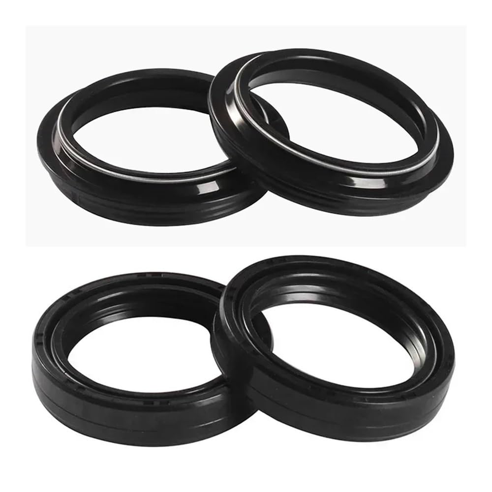 43mm Vorderradgabel Dämpfer Welle Staub Dichtung Retainer Kompatibel Mit XRV750 XRV 750 VFR800 RC46 II VFR 800 ABS(2pc Seal 2pc Cover) von LOOwAH