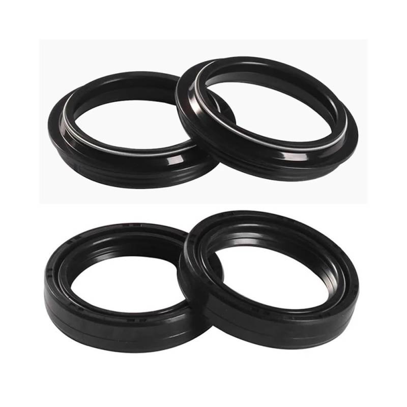 43x54x11 43 * 54 Motorrad Gabel Dämpfer Welle Öl Dichtung Retainer 43 54 Staub Abdeckung Kompatibel mit YZ125 YZ125L 84-85 YZ 125(2pc Seal 2pc Cover) von LOOwAH