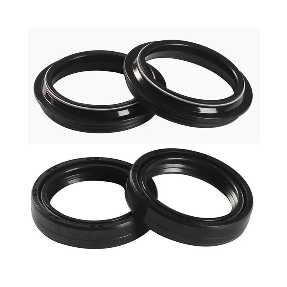 43x54x11 Motorrad Gabel Dämpfer Öl Dichtung Kompatibel Mit D 250 RMX250 DR250 DR350 1990-1999 Absorber RMX DR DR 350(2pc Seal 2pc Cover) von LOOwAH