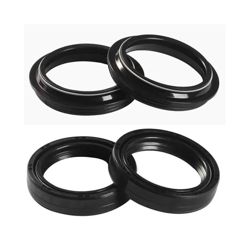 43x54x11 Motorrad Gabel Dämpfer Öl Dichtung Kompatibel Mit D 250 RMX250 DR250 DR350 1990-1999 Absorber RMX DR DR 350(2pc Seal 2pc Cover) von LOOwAH