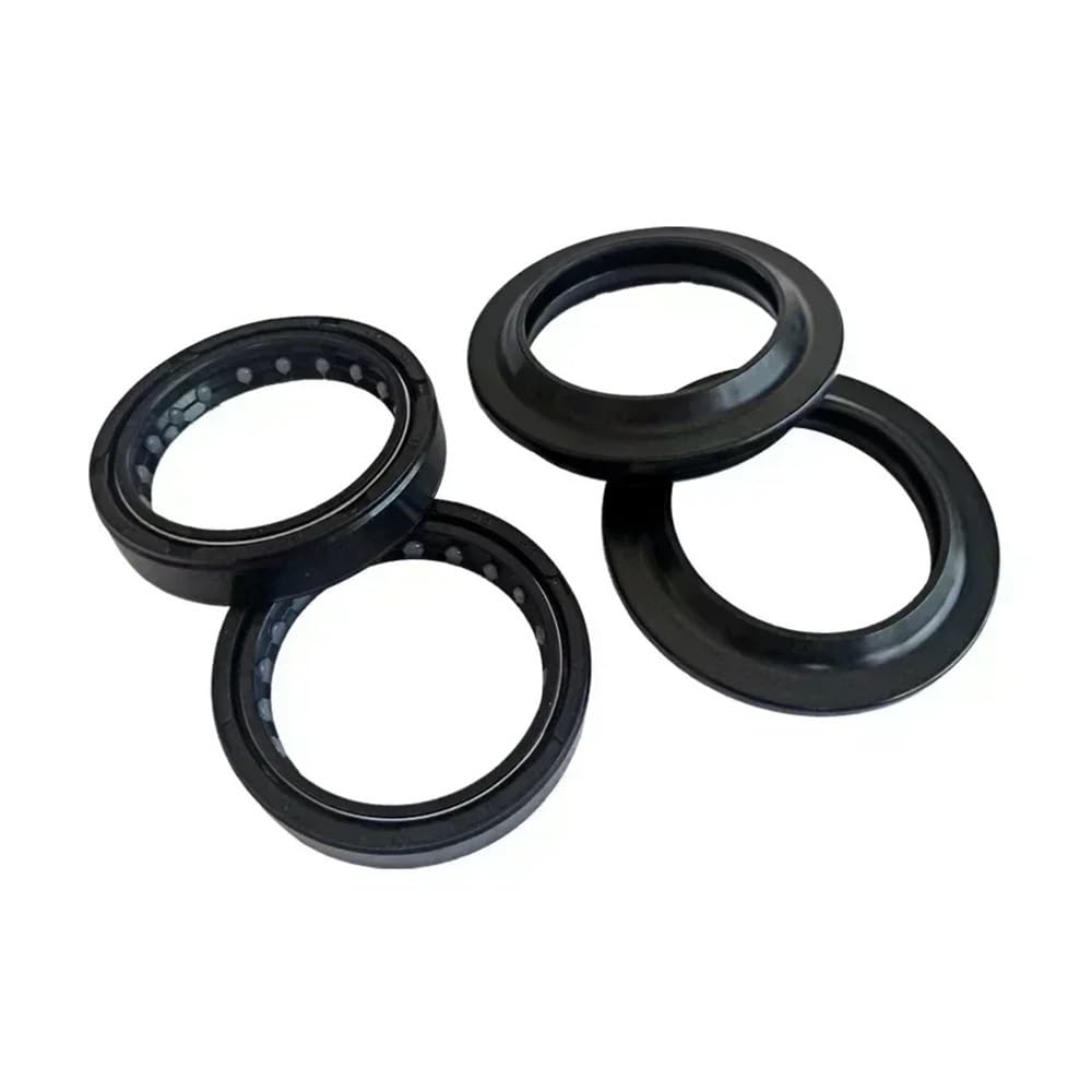 43x55 43 55 Motorrad Gabel Dämpfer Welle Staub Dichtung Retainer Kompatibel Mit XTZ1200 XTZ 1200 2010-2017(2pc Seal 2pc Cover) von LOOwAH