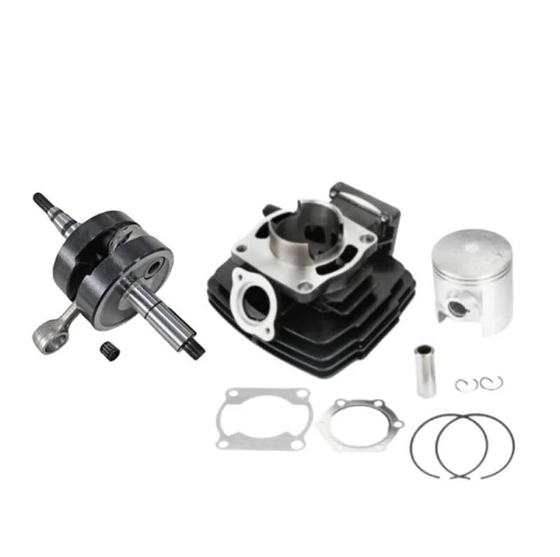 Zylinderblock-Kit mit 56 mm Bohrung, Dichtungs-Kurbelwellen-Kit, kompatibel mit DT125 YZ125 2-Takt-Kurbelwellenbaugruppe, Motor 125 CC von LOOwAH