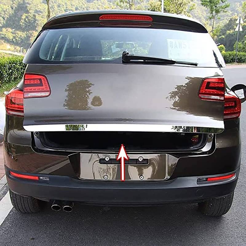 LOREC Auto Heckklappen Zierleiste für VW Tiguan 2010-2015, Edelstahl Heckklappen Zierleiste Kofferraum Styling leisten Aufkleber Dekoration ZubehöR von LOREC