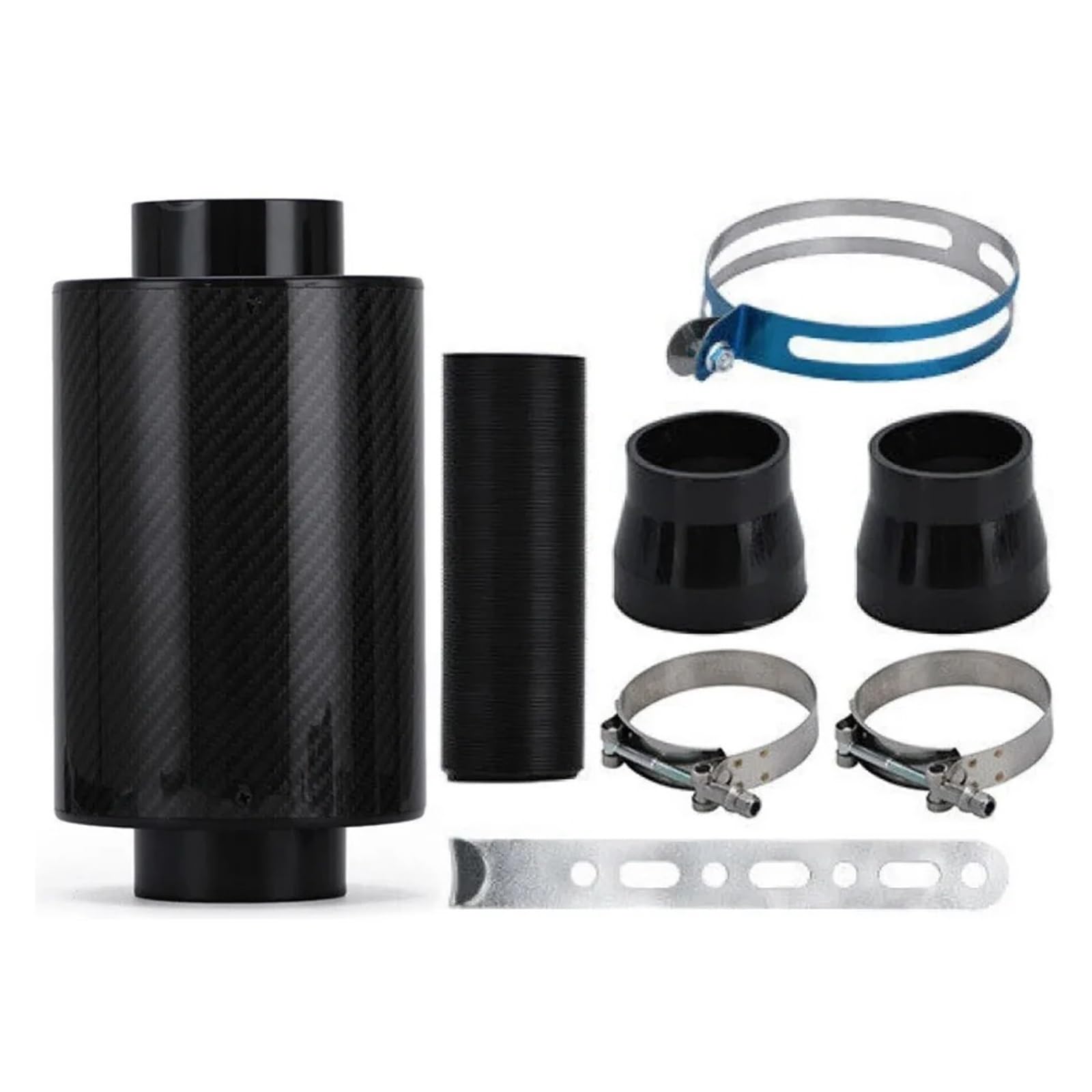 Ansaugrohr 1 Set Auto 76mm 3 Zoll Kohlefaser Kaltluftfilter Feed Geschlossener Hight Flow Cold Air Intake Induction Rohr Schlauch Kit Universal Auto Lufteinlass von LORSKRD