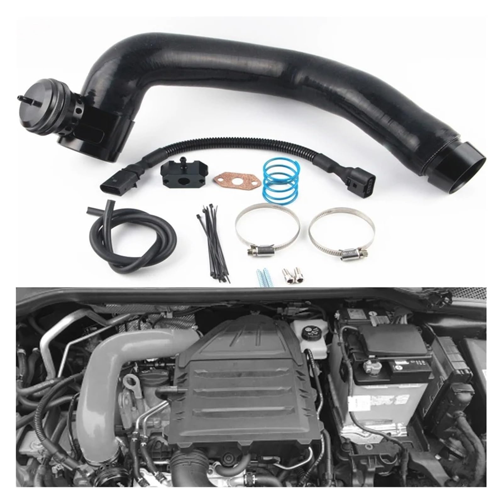 Ansaugrohr Für Skoda Für Fabia Für Schnelle 10 Für Tsi Auto Air Intake Turbo Dump Blow Off Ventil Auto Ansaugkanal Auto Lufteinlass(Black Hose) von LORSKRD