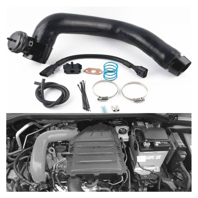 Ansaugrohr Für Vw Für Polo 1,0 Für Tsi Auto Air Intake Turbo Dump Blow Off Ventil Auto Ansaugkanal Auto Lufteinlass(Black Hose) von LORSKRD