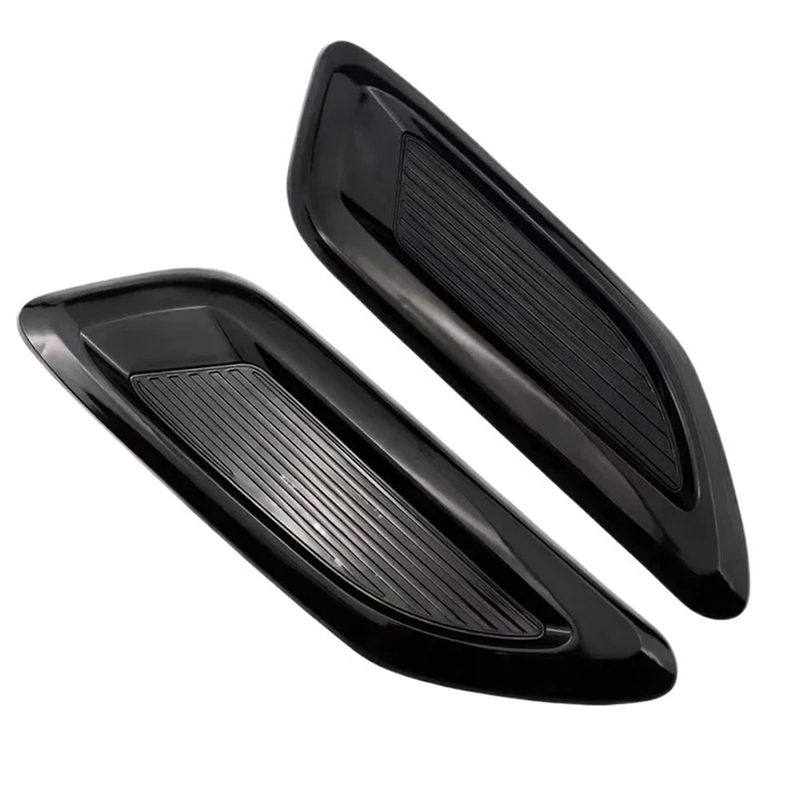 Ansaugrohr Universal Air Outlet Abckung Koration Trim Kunststoff Auto Hood Scoop Gefälschte Air Flow Intake Vent Abckungen Auto Außen Zubehör Auto Lufteinlass(2PCS Black) von LORSKRD