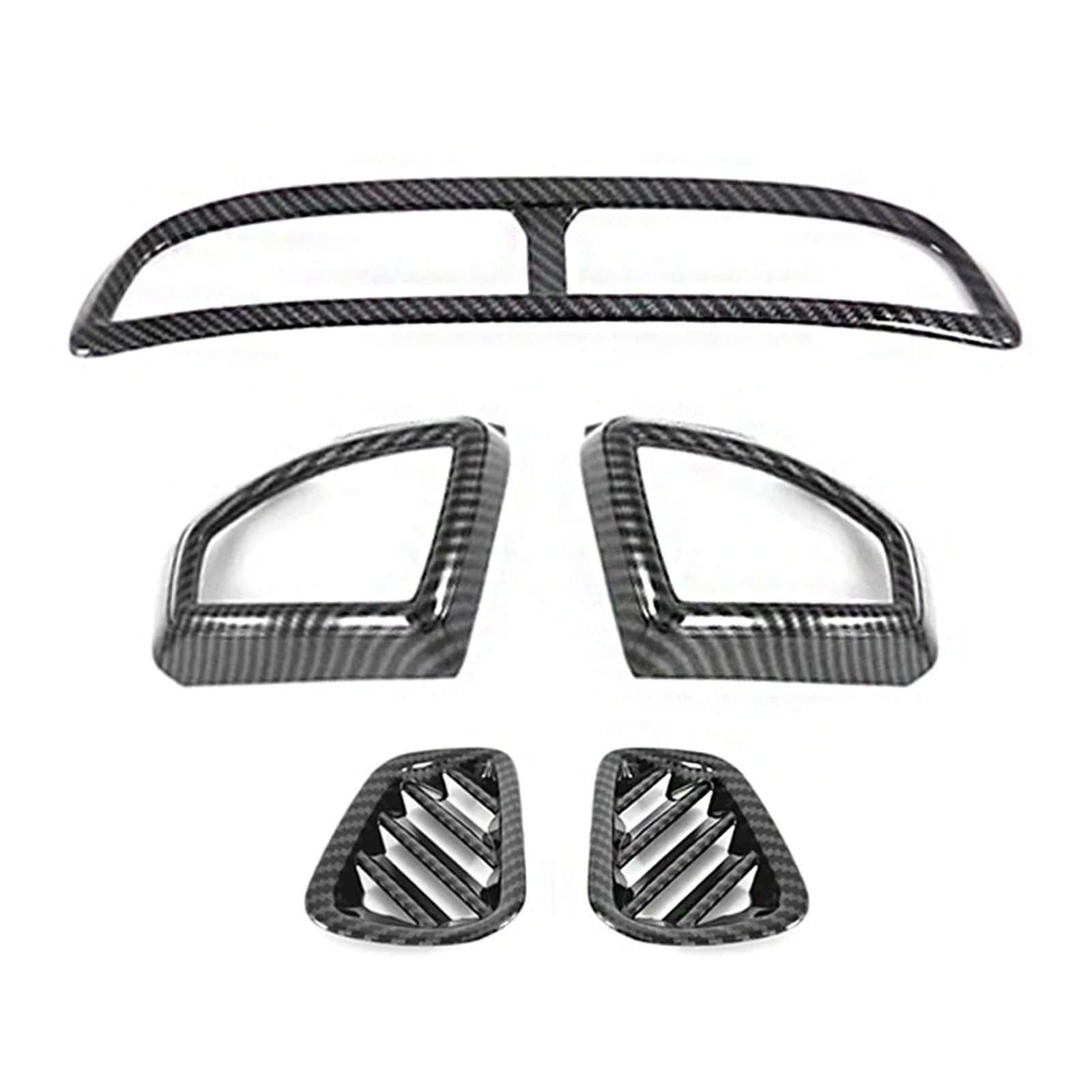 Auto Innendekoration 5Pcs Für Hyundai Für Tucson 2015 2016 2017 2018 2019 2020 Carbon Faser Konsole Dashboard Air Outlet Abdeckung Trim Auto Dekor Auto Interieur ZubeAhör von LORSKRD