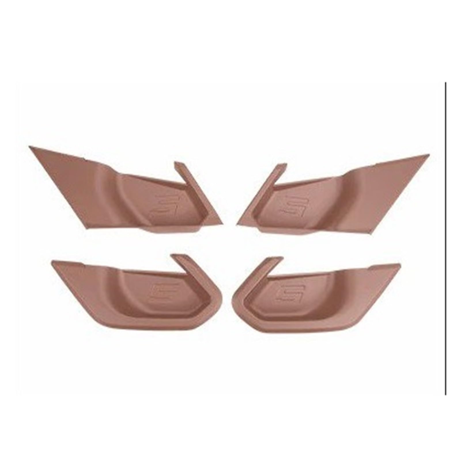 Auto Innendekoration Für 5 Series G60 Auto Innentür Schüssel Aufkleber Auto ABS Türgriff Dekoration Auto Schutz Aufkleber Styling Zubehör Auto Interieur ZubeAhör(Light Brown 4pcs) von LORSKRD