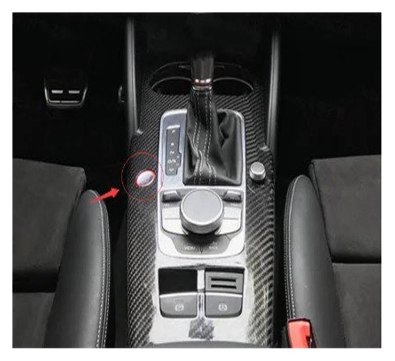 Auto Innendekoration Für A3 S3 RS3 2014 2015 2016 2017 2018 RHD Und LHD Real Carbon Fiber Auto Innenleisten Konsole Gangschaltung Panel Und Seite Streifen Abdeckung Trim Auto Interieur ZubeAhör(C Glos von LORSKRD