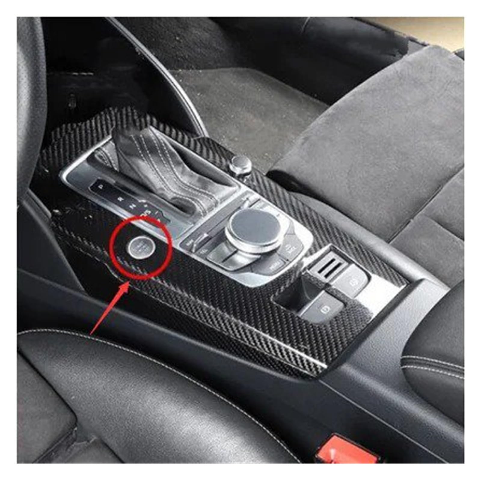 Auto Innendekoration Für A3 S3 RS3 2014 2015 2016 2017 2018 Real Carbon Fiber RHD Und LHD Auto Innenleisten Konsole Gangschaltung Panel Und Seite Streifen Abdeckung Trim Auto Interieur ZubeAhör(B Glos von LORSKRD