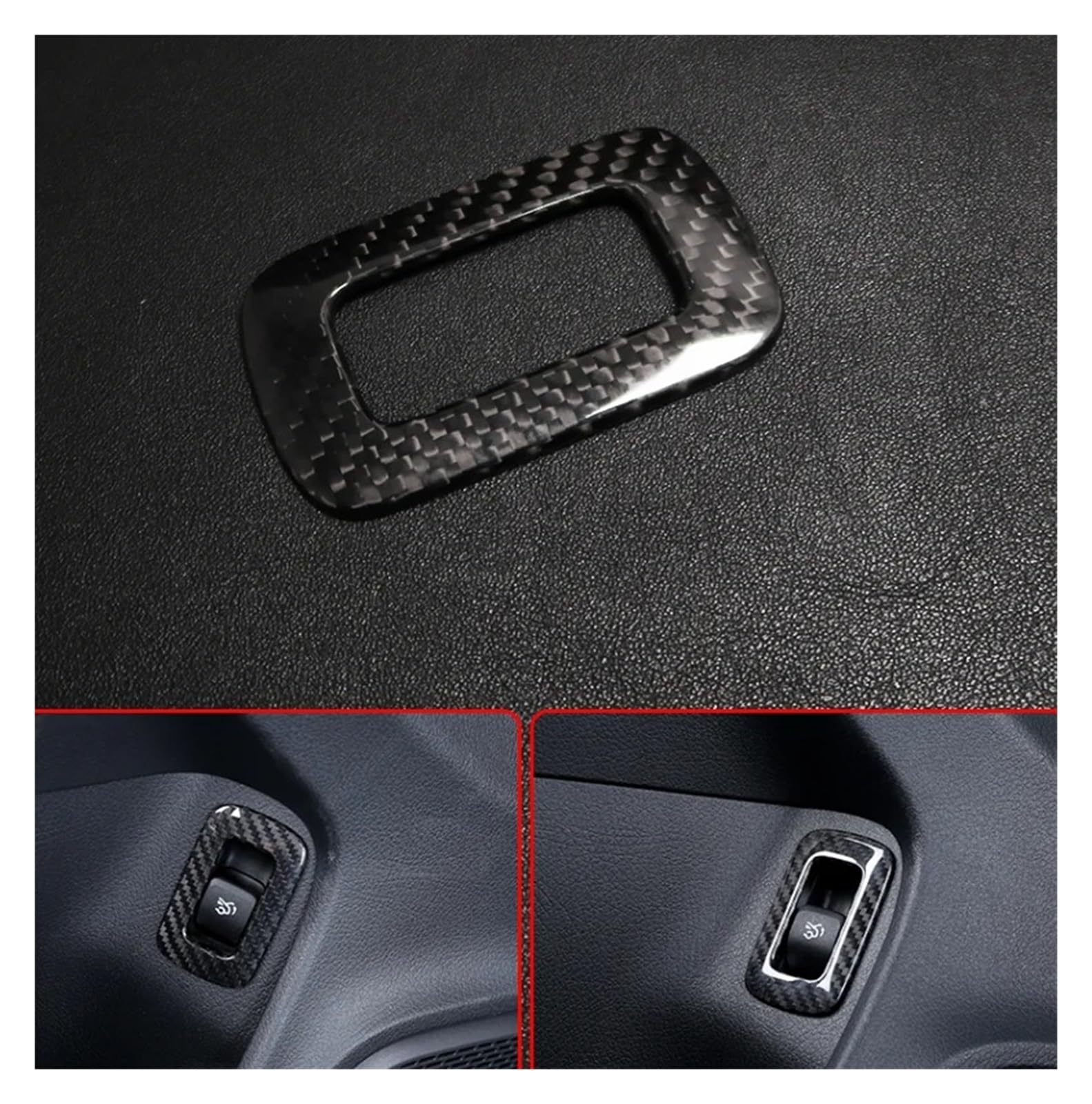 Auto Innendekoration Für Benz A Für CLA Klasse C118 A180 A200 A35 CLA180 CLA200 2019 2020 Real Carbon Fiber Auto Seite Tür Fensterheber Schalter Taste Trim Auto Interieur ZubeAhör(1 Stück) von LORSKRD