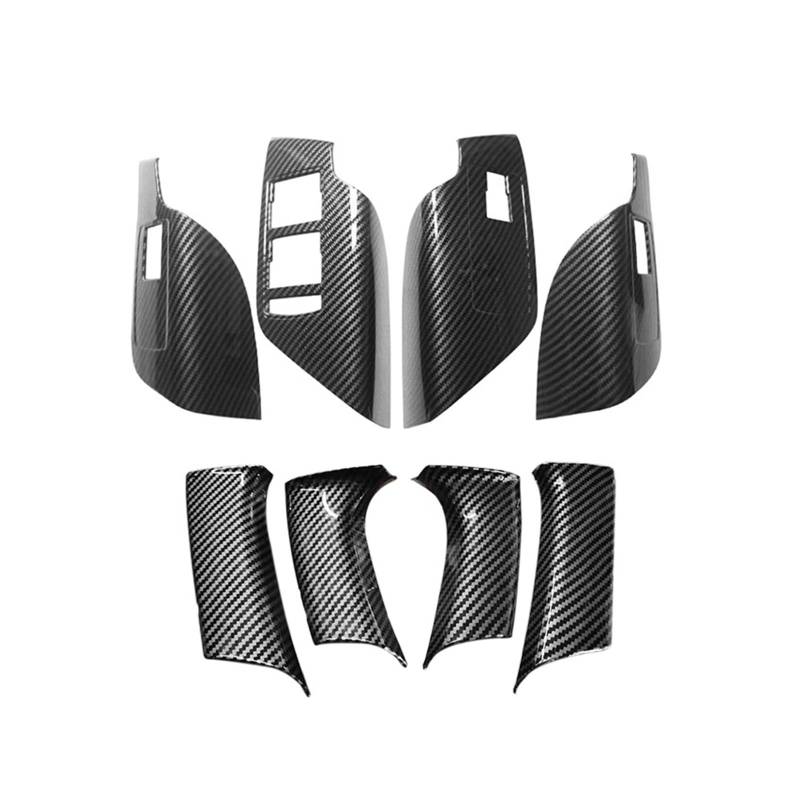 Auto Innendekoration Für Buick Für Regal 2009 10 11 12 13 14 15 2016 ABS Carbon Faser Auto Tür Fenster Schalter Bedienfeld Türgriff Abdeckung Trim Auto Interieur ZubeAhör(8pcs) von LORSKRD