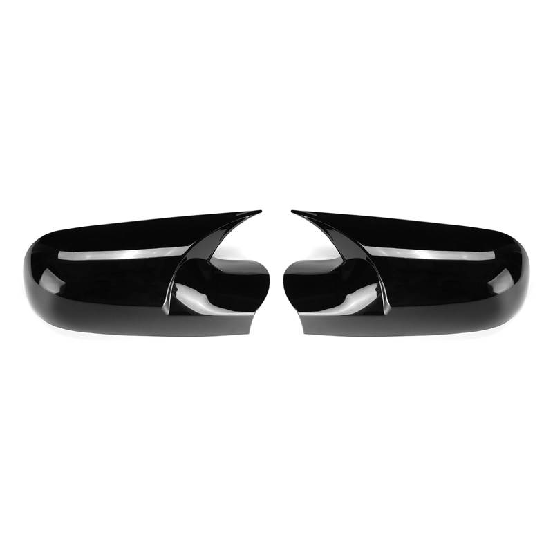 Auto Spiegelkappen Seitenspiegelkappen 2PCS Carbon Faser Auto Seite Tür Rückspiegel Abdeckung Kappe Hinzufügen Auf Für Megane 2 MK2 2002-2009 Auto Styling(1pc Black Left) von LORSKRD