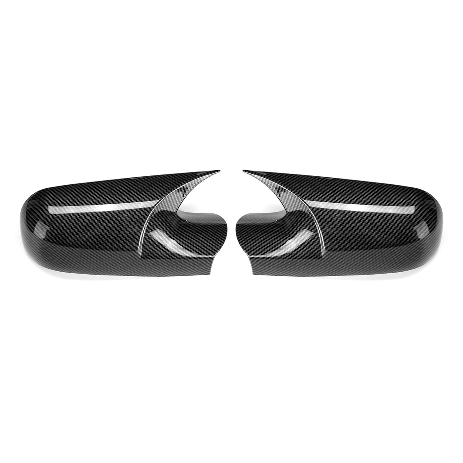 Auto Spiegelkappen Seitenspiegelkappen 2PCS Carbon Faser Auto Seite Tür Rückspiegel Abdeckung Kappe Hinzufügen Auf Für Megane 2 MK2 2002-2009 Auto Styling(Carbon Fiber Pattern) von LORSKRD