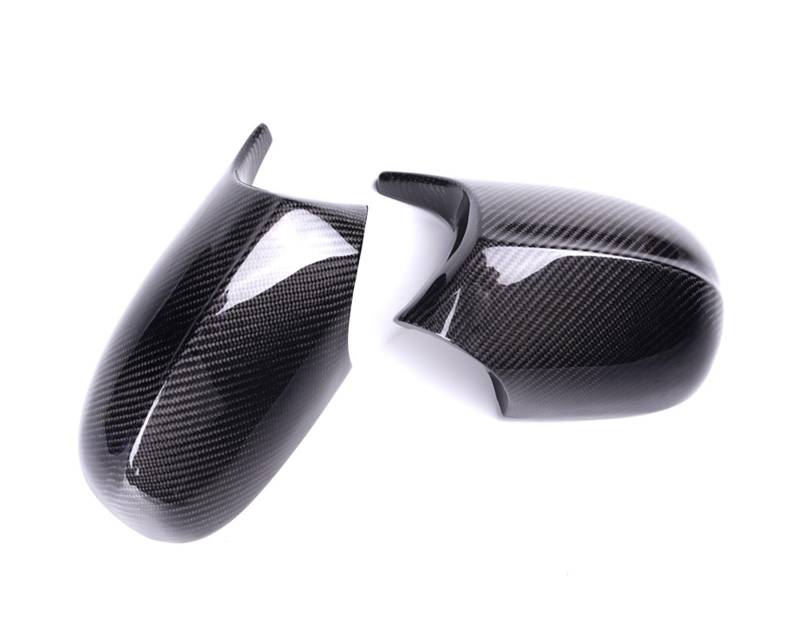 Auto Spiegelkappen Seitenspiegelkappen 2PCS Real Carbon Fiber/ABS Spiegel Abdeckung E90 Auto Rückspiegel Kappe Abdeckung Direkt Ersetzen Für E90 E91 08-11 E92 E93 10-13 LCI(Kohlefaser) von LORSKRD