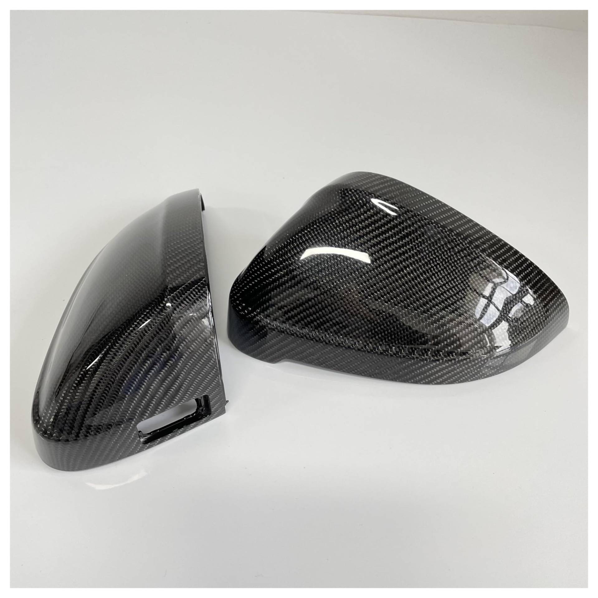 Auto Spiegelkappen Seitenspiegelkappen EIN Paar Real Carbon Fiber Rückspiegel Fall Seite Spiegel Kappen Shell Für A4 B9 A5 2017 2018 2019 2020 2021(with Lane Assist) von LORSKRD