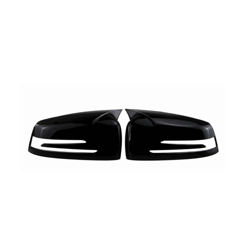 Auto Spiegelkappen Seitenspiegelkappen Paar M Stil Rückspiegel Kappe Seite Spiegel Abdeckung Für Benz W176 W246 W212 W204 C117 X156 X204 W221 Auto Zubehör(Glossy Black) von LORSKRD