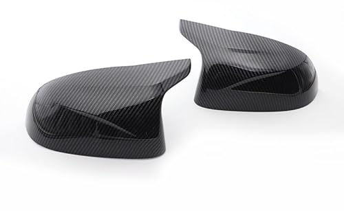 Auto Spiegelkappen Seitenspiegelkappen Rückspiegel-Abdeckkappe, Carbon-Look, Schwarz, Für F25 X3 F26 X4 F15 X5 F16 X6 2014 2015 2016 2017 2018(1 Set Carbon Pattern) von LORSKRD